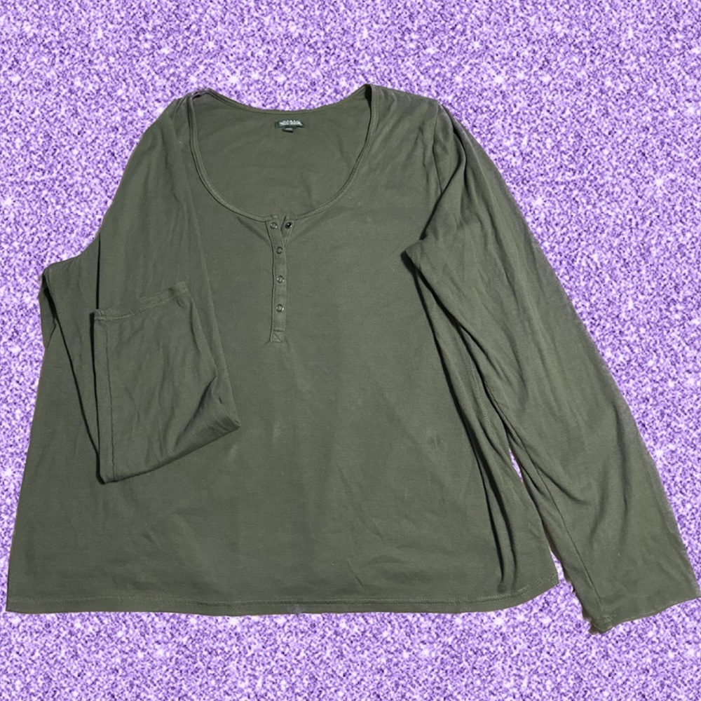 Wild Fable Long Sleeve Henley 3x